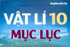 Mục lục sách giáo khoa SGK Vật lý 10 Lý thuyết và Bài tập Vật lý 10
